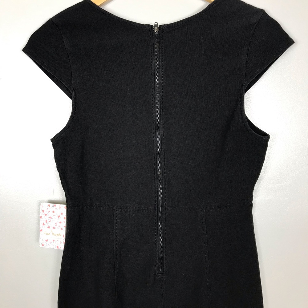 Free People Lia Denim Mini Dress - Black - Picture 6 of 7